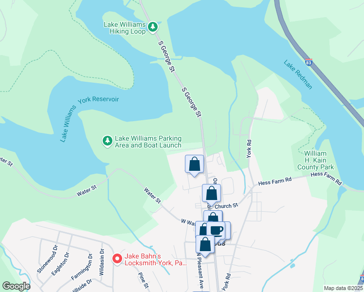 map of restaurants, bars, coffee shops, grocery stores, and more near 9 Greenbriar Drive in Jacobus
