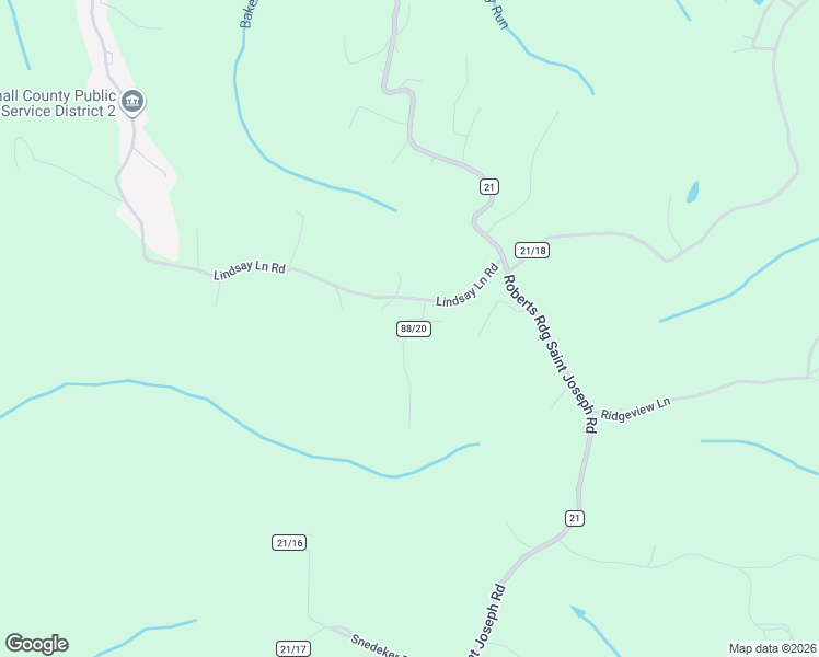 map of restaurants, bars, coffee shops, grocery stores, and more near 96 Crestview Lane in Moundsville