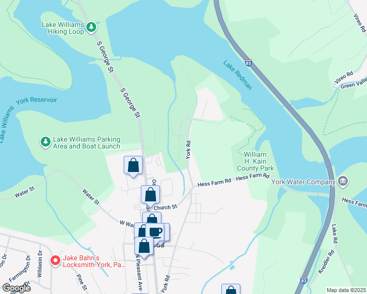 map of restaurants, bars, coffee shops, grocery stores, and more near 215 Creekwood Drive in Jacobus