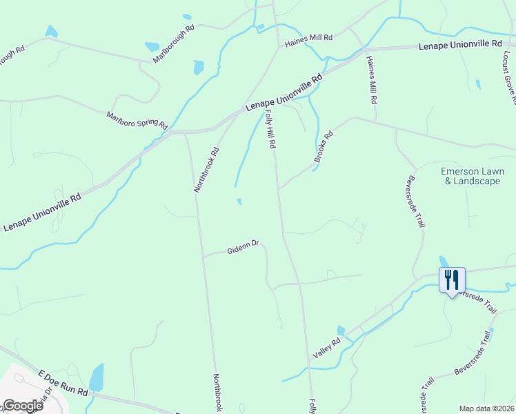 map of restaurants, bars, coffee shops, grocery stores, and more near 765 Folly Hill Road in Kennett Square
