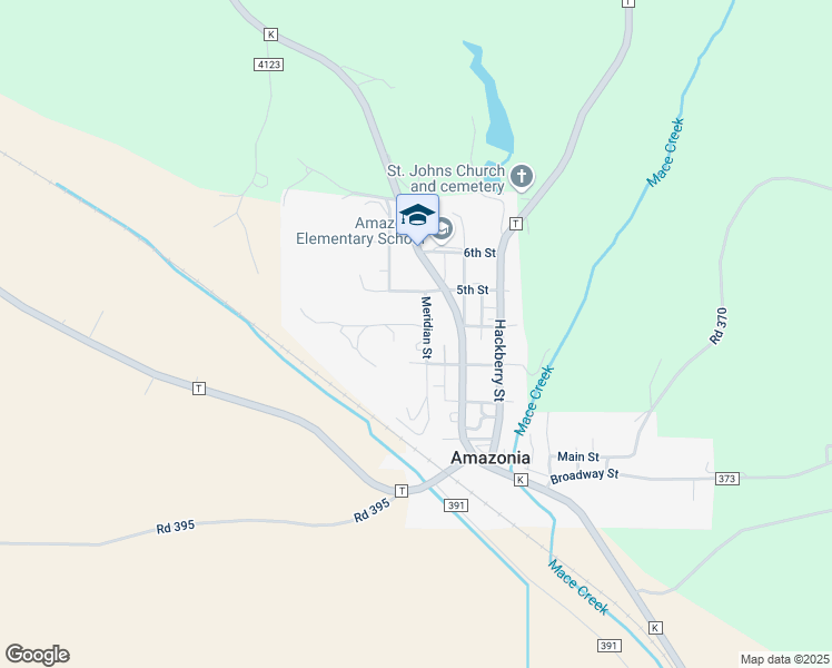 map of restaurants, bars, coffee shops, grocery stores, and more near 336 Meridian Street in Amazonia
