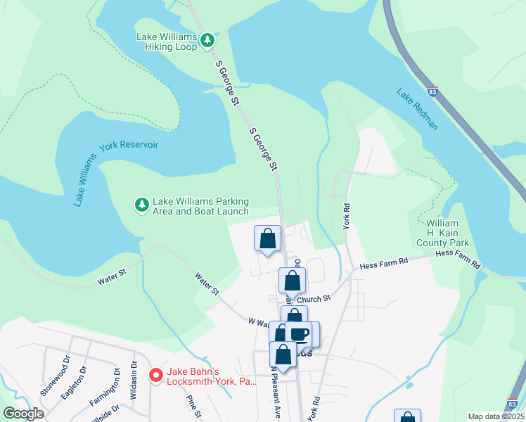 map of restaurants, bars, coffee shops, grocery stores, and more near 9 Greenbriar Drive in Jacobus