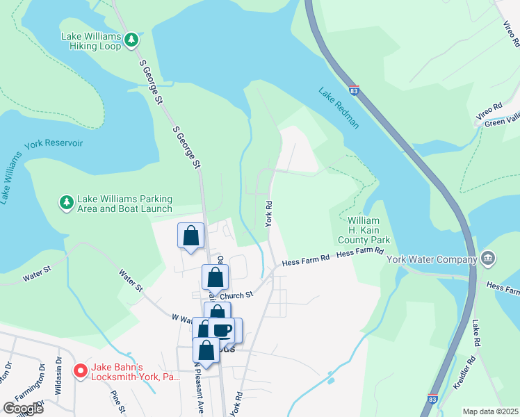map of restaurants, bars, coffee shops, grocery stores, and more near 215 Creekwood Drive in Jacobus