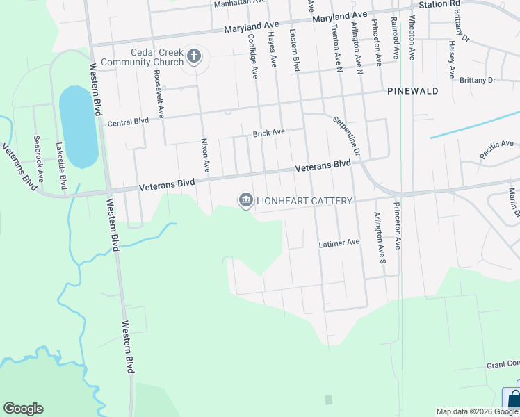 map of restaurants, bars, coffee shops, grocery stores, and more near 299 Elizabeth Avenue in Ocean County