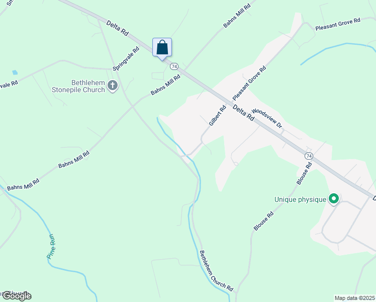 map of restaurants, bars, coffee shops, grocery stores, and more near 20 Gilbert Road in Red Lion