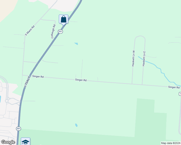 map of restaurants, bars, coffee shops, grocery stores, and more near 7137 Singer Road in Dayton