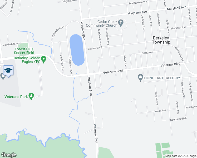 map of restaurants, bars, coffee shops, grocery stores, and more near 430 Downing Avenue in Berkeley Township