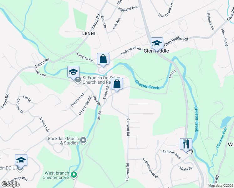 map of restaurants, bars, coffee shops, grocery stores, and more near 1000 Herald Square in Aston