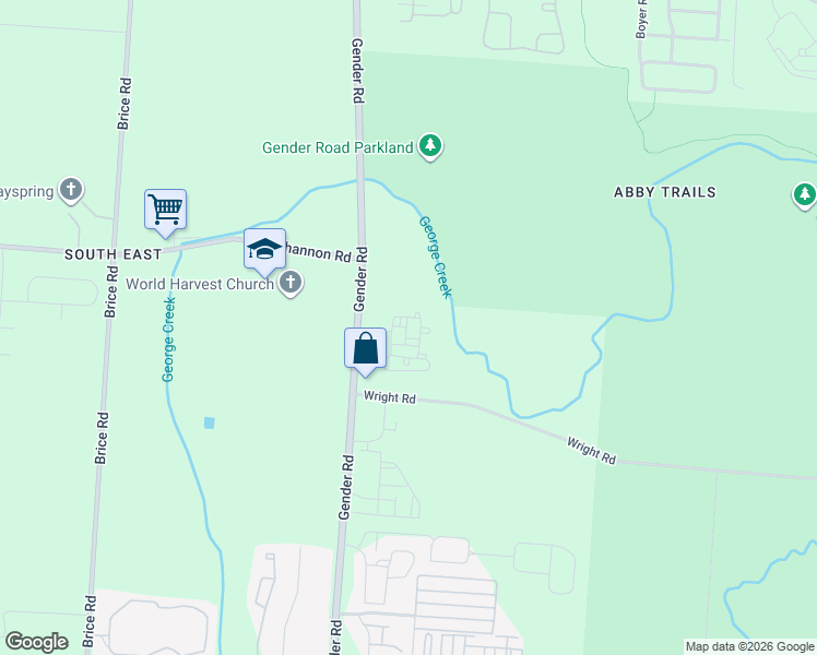 map of restaurants, bars, coffee shops, grocery stores, and more near 4500 Gender Road in Canal Winchester