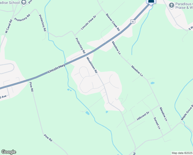 map of restaurants, bars, coffee shops, grocery stores, and more near 42 Moulstown Road in Abbottstown