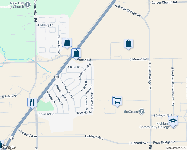 map of restaurants, bars, coffee shops, grocery stores, and more near 3601-3723 Plover Drive in Decatur