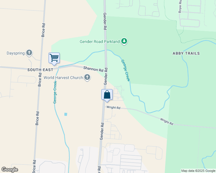 map of restaurants, bars, coffee shops, grocery stores, and more near 4540 Gender Road in Canal Winchester