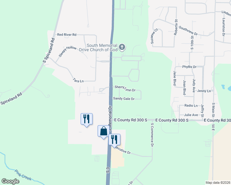 map of restaurants, bars, coffee shops, grocery stores, and more near 4210 Drew Boulevard in New Castle