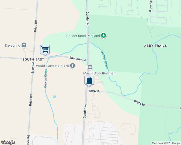map of restaurants, bars, coffee shops, grocery stores, and more near 4514 Gender Road in Canal Winchester
