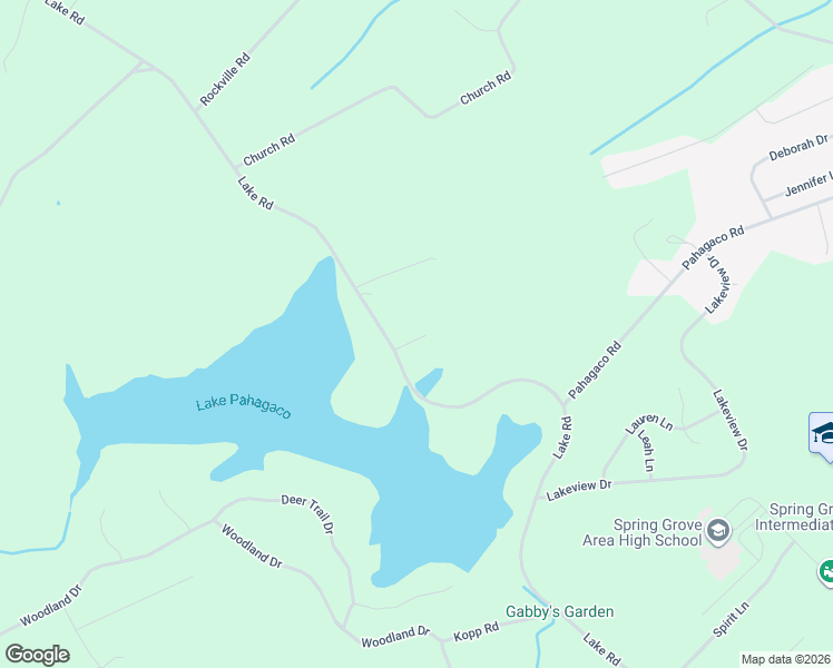 map of restaurants, bars, coffee shops, grocery stores, and more near 1207 Lake Road in Spring Grove