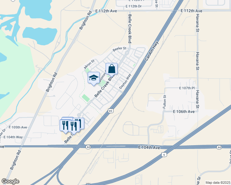 map of restaurants, bars, coffee shops, grocery stores, and more near 10741 - 3A Dayton Way in Henderson