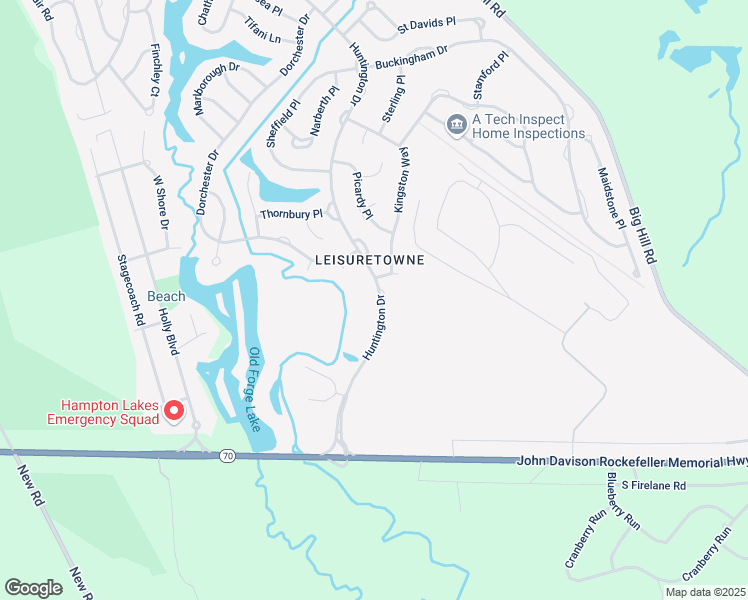 map of restaurants, bars, coffee shops, grocery stores, and more near 45 Huntington Drive in Southampton Township
