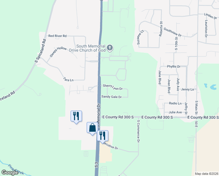 map of restaurants, bars, coffee shops, grocery stores, and more near 4210 Drew Boulevard in New Castle
