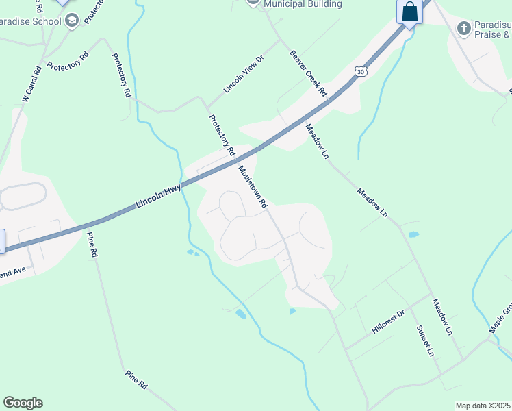 map of restaurants, bars, coffee shops, grocery stores, and more near 42 Clover Run in Abbottstown