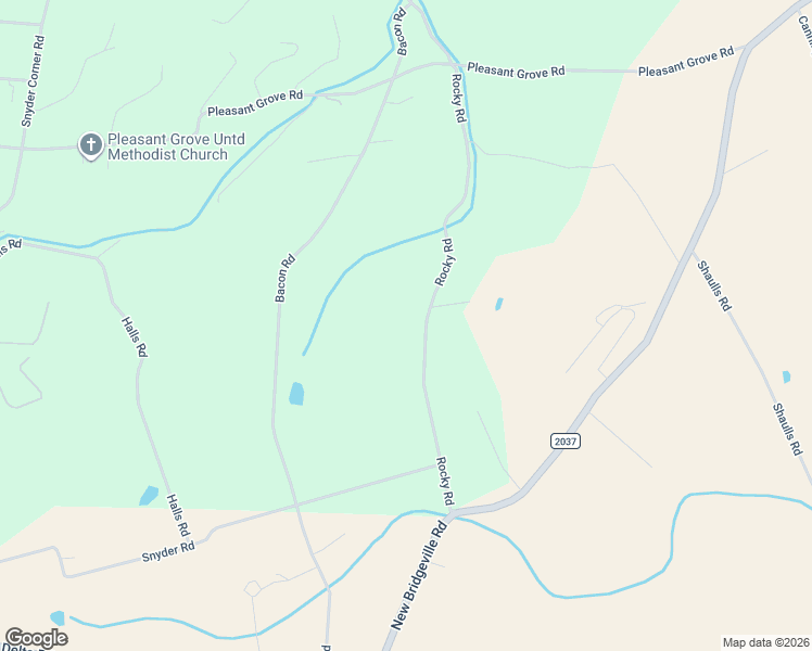 map of restaurants, bars, coffee shops, grocery stores, and more near 558 Rocky Road in Red Lion