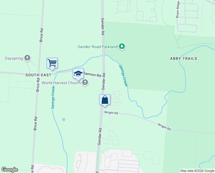 map of restaurants, bars, coffee shops, grocery stores, and more near 4500 Gender Road in Canal Winchester
