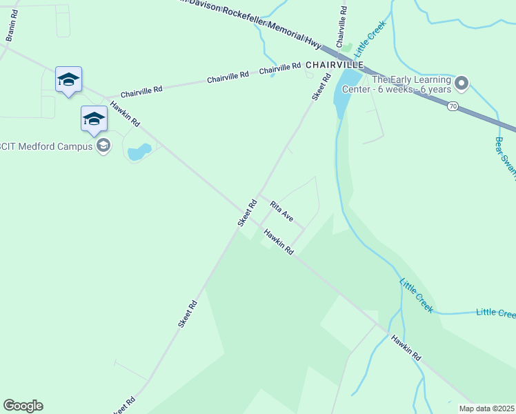 map of restaurants, bars, coffee shops, grocery stores, and more near 51 Hawkin Road in Medford