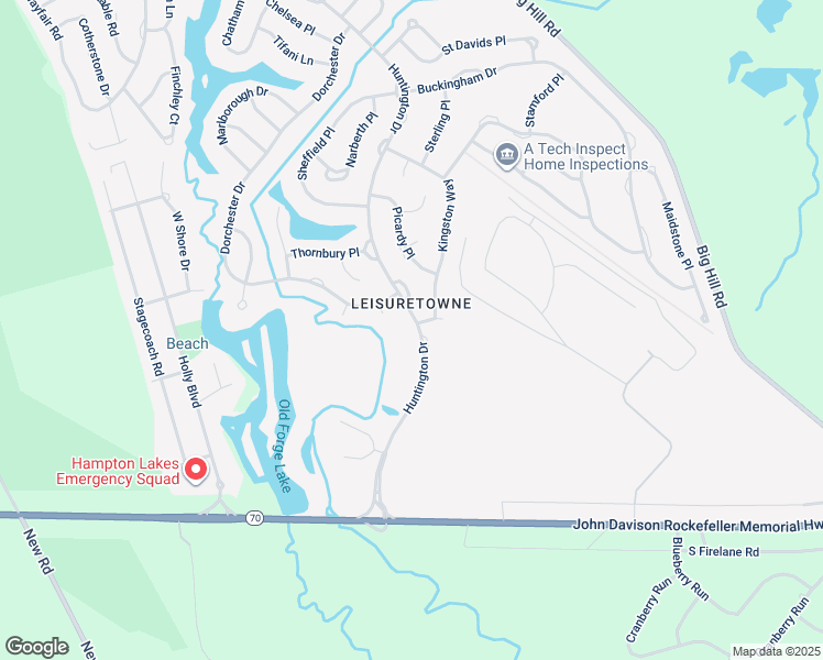 map of restaurants, bars, coffee shops, grocery stores, and more near 53 Huntington Drive in Southampton Township