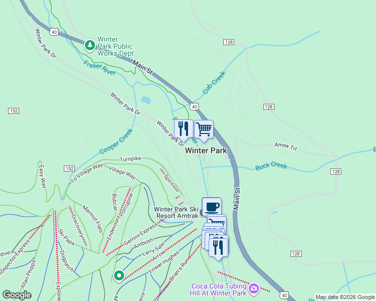 map of restaurants, bars, coffee shops, grocery stores, and more near 47 Cedar Drive in Winter Park