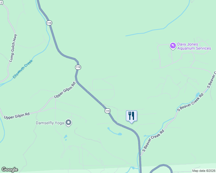 map of restaurants, bars, coffee shops, grocery stores, and more near 139 Pine Drive in Black Hawk