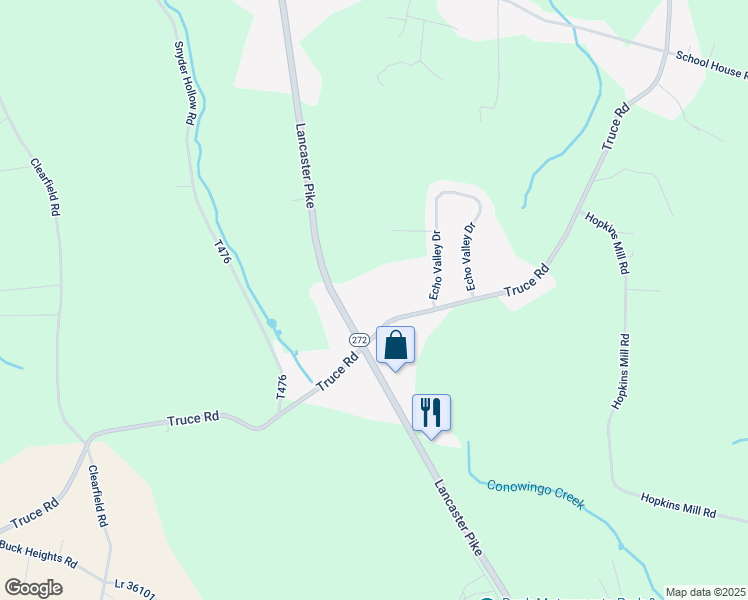 map of restaurants, bars, coffee shops, grocery stores, and more near 683 Truce Road in New Providence