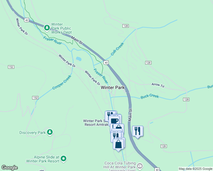 map of restaurants, bars, coffee shops, grocery stores, and more near 20 Trademark Drive in Winter Park