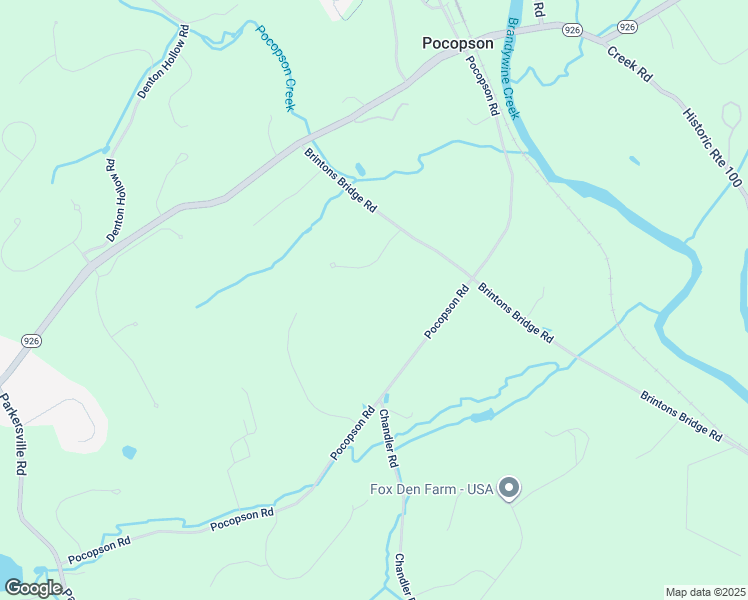 map of restaurants, bars, coffee shops, grocery stores, and more near 2589 Brintons Bridge Road in West Chester