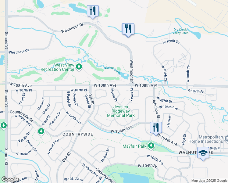 map of restaurants, bars, coffee shops, grocery stores, and more near in Westminster