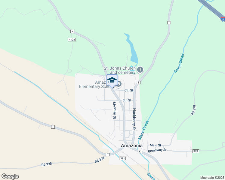 map of restaurants, bars, coffee shops, grocery stores, and more near 845 6th Street in Amazonia