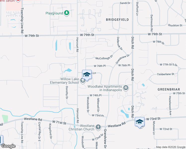 map of restaurants, bars, coffee shops, grocery stores, and more near 1746 Minturn Lane in Indianapolis
