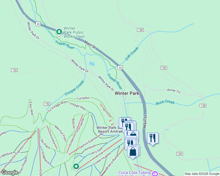 map of restaurants, bars, coffee shops, grocery stores, and more near 1128 Winter Park Dr in Winter Park