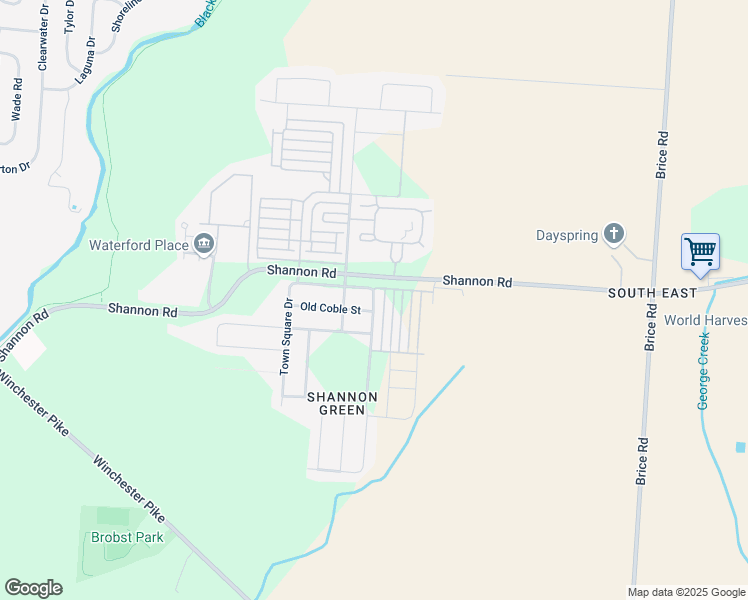 map of restaurants, bars, coffee shops, grocery stores, and more near 4136 Coble Bowman Way in Canal Winchester