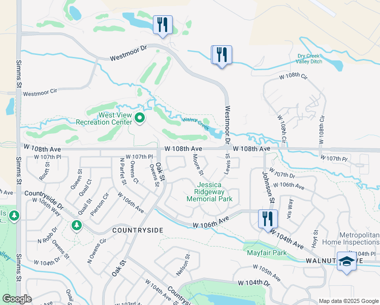 map of restaurants, bars, coffee shops, grocery stores, and more near in Broomfield