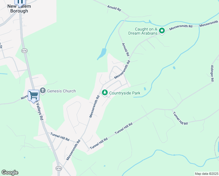 map of restaurants, bars, coffee shops, grocery stores, and more near 152 Timber Crest Drive in York