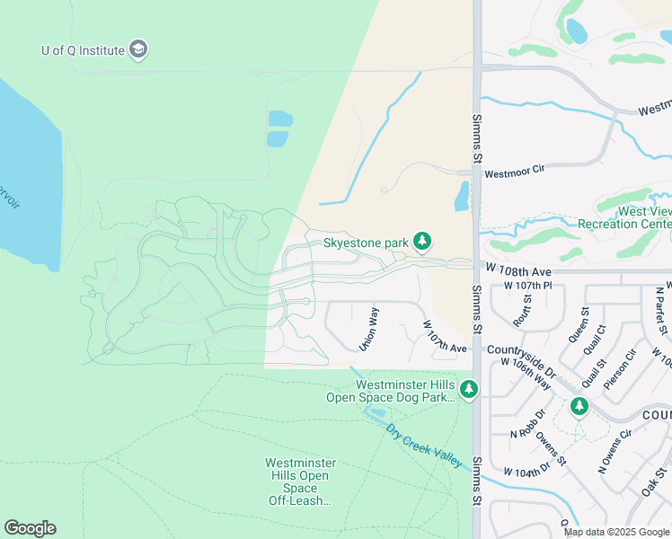 map of restaurants, bars, coffee shops, grocery stores, and more near 12262 Meadowlark Lane in Broomfield