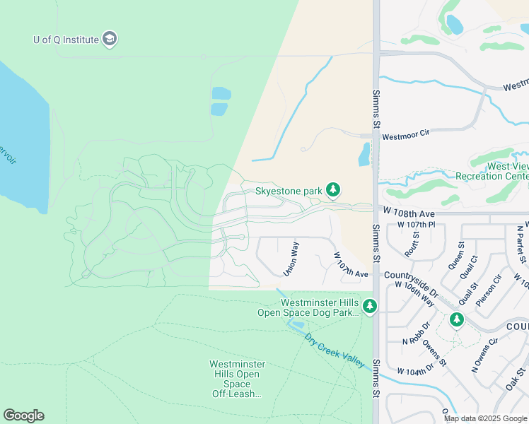 map of restaurants, bars, coffee shops, grocery stores, and more near 12262 Meadowlark Lane in Broomfield