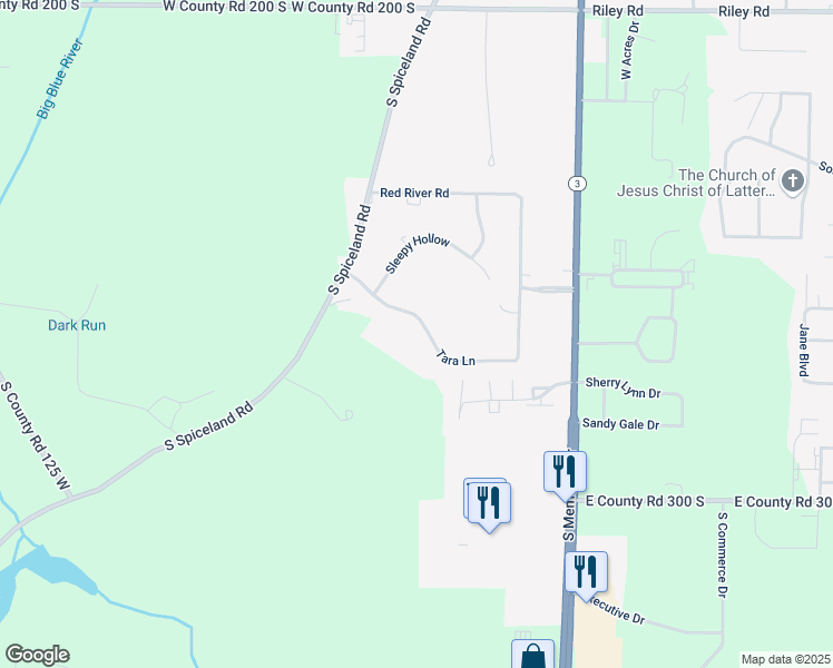 map of restaurants, bars, coffee shops, grocery stores, and more near 113 Tara Lane in New Castle