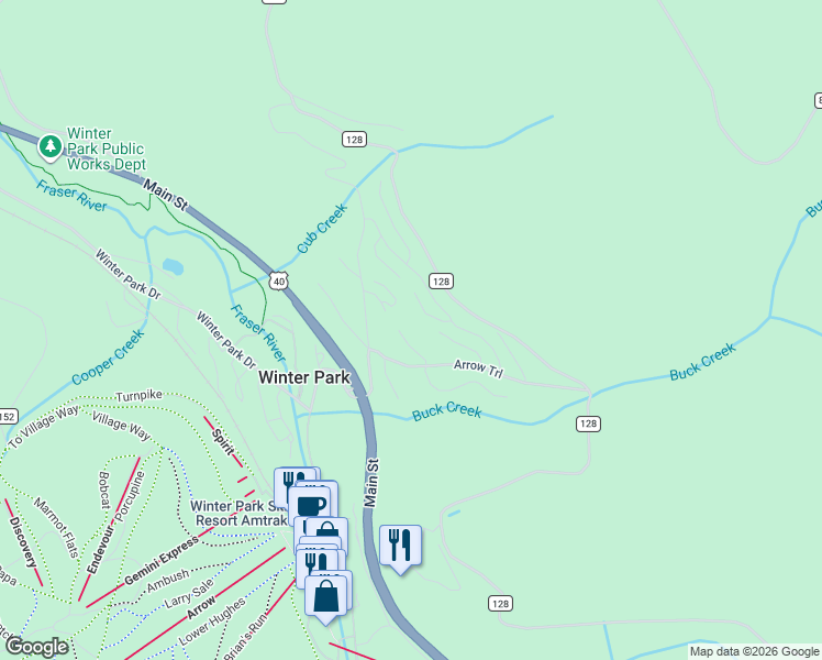 map of restaurants, bars, coffee shops, grocery stores, and more near 155 Dreamcatcher South in Winter Park