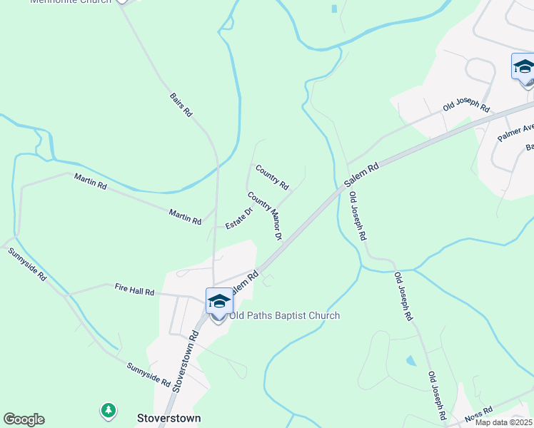 map of restaurants, bars, coffee shops, grocery stores, and more near 1776 Country Manor Drive in York