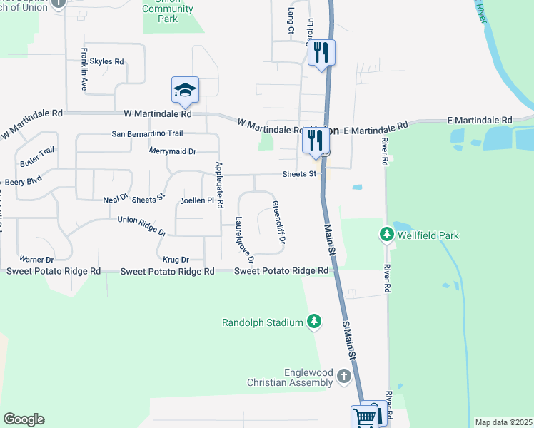 map of restaurants, bars, coffee shops, grocery stores, and more near 12 Hitching Post Road in Englewood