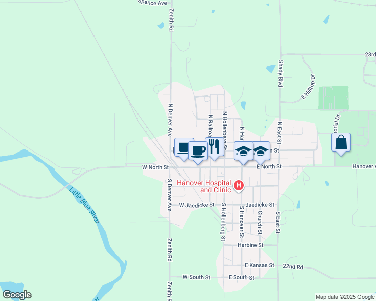 map of restaurants, bars, coffee shops, grocery stores, and more near in Hanover