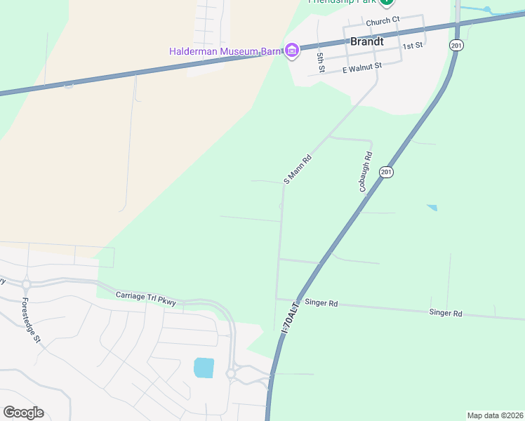 map of restaurants, bars, coffee shops, grocery stores, and more near 6385 Heffner Road in Tipp City