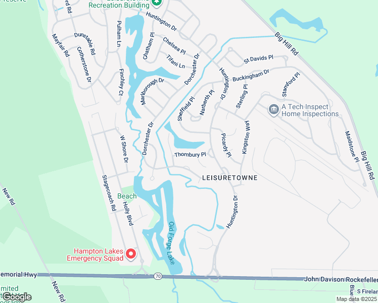 map of restaurants, bars, coffee shops, grocery stores, and more near 16 Thornbury Place in Southampton Township