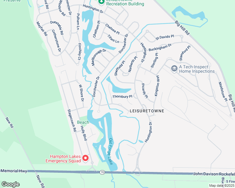 map of restaurants, bars, coffee shops, grocery stores, and more near 22 Thornbury Place in Southampton Township