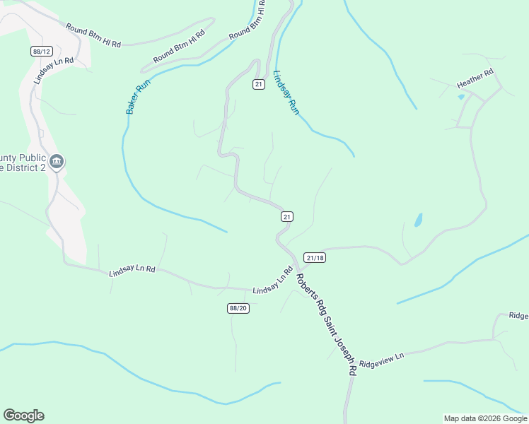 map of restaurants, bars, coffee shops, grocery stores, and more near 392 Roberts Ridge Saint Joseph Road in Moundsville
